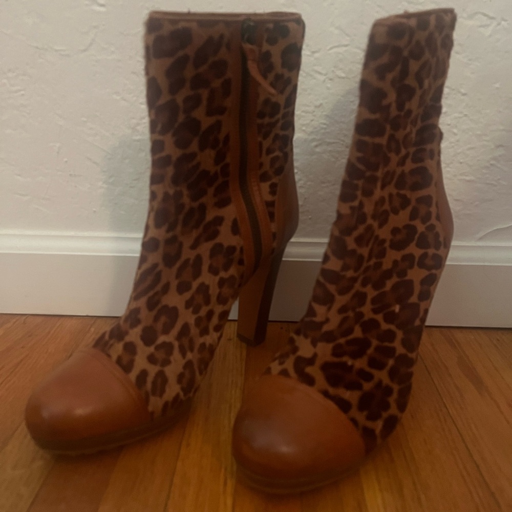 UGG Brown Leopard Heeled Boots